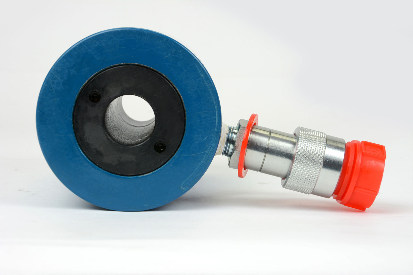 TEMCo Hollow Hydraulic Cylinder Ram 20 TON 2 In Stroke 5 YEAR Warranty