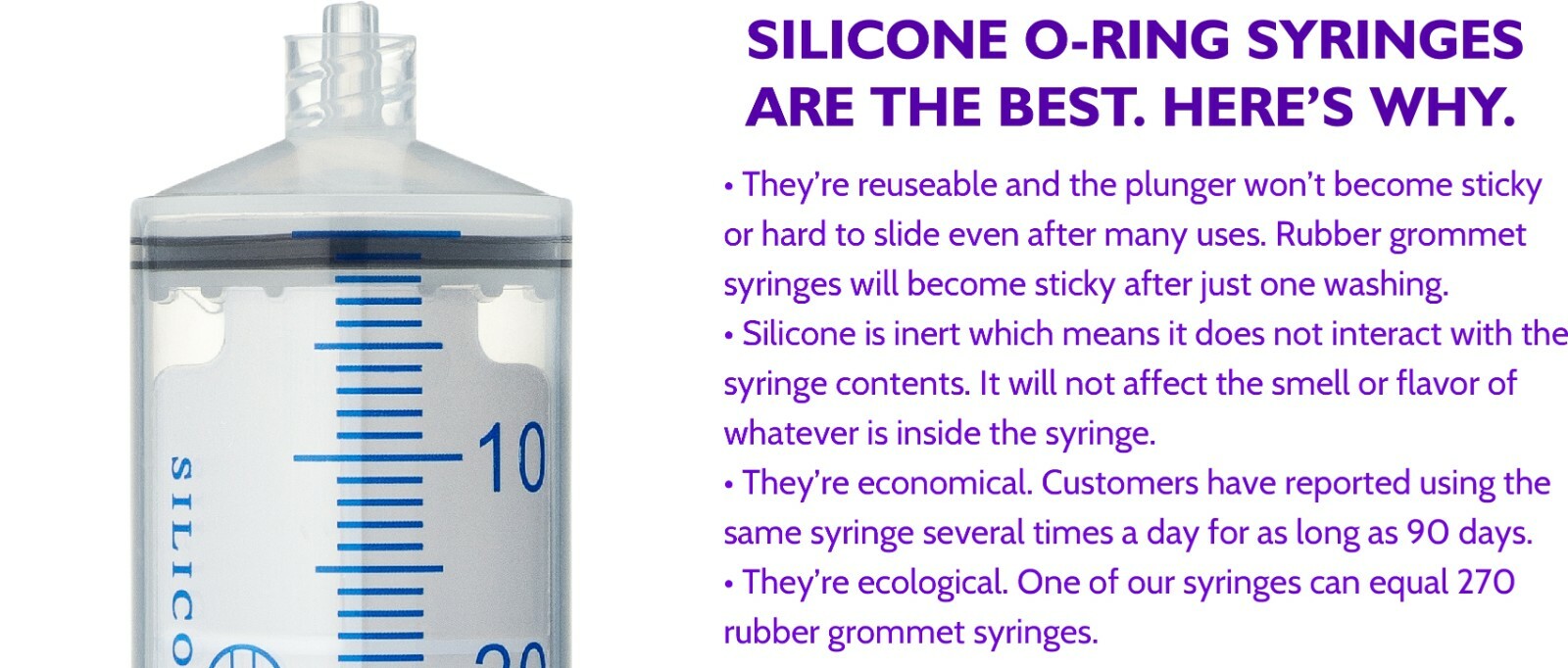 60cc | 60ml BASIK Syringe Silicone O-ring 5/pak Luer Lock Intnl Shipping