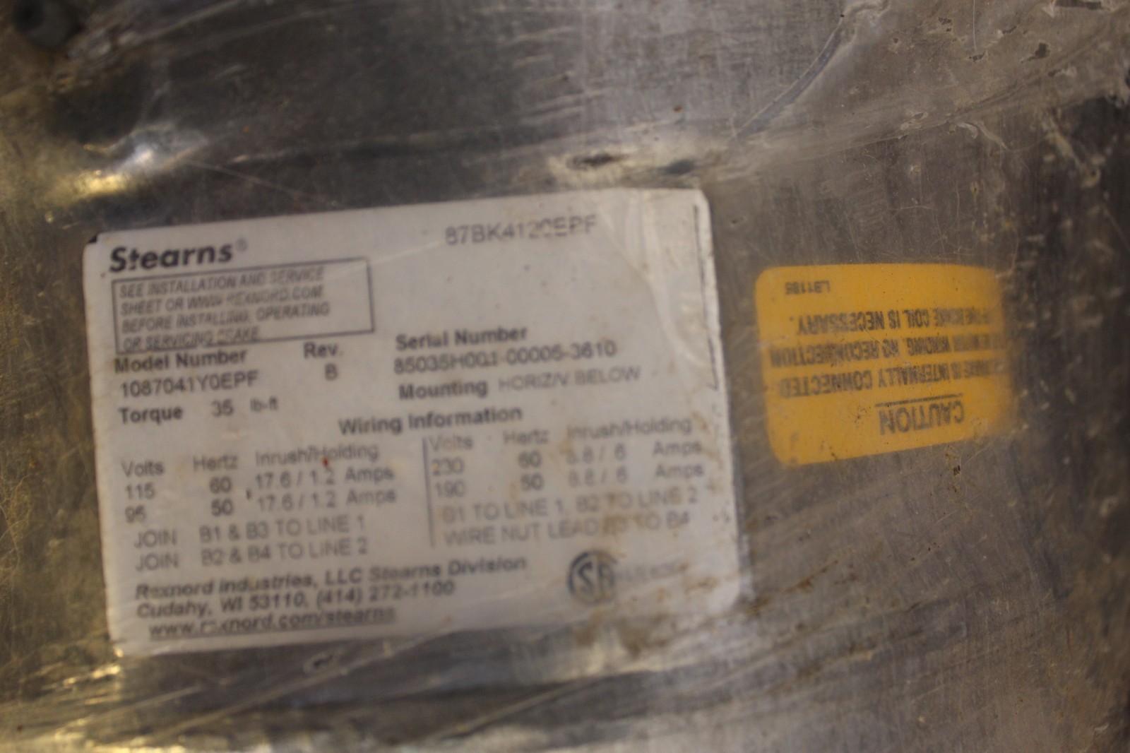 Baldor VBM3710T 7.5hp Brake Motor 1755RPM 213TC Frame 3PH 208-230/460V TEFC CL F