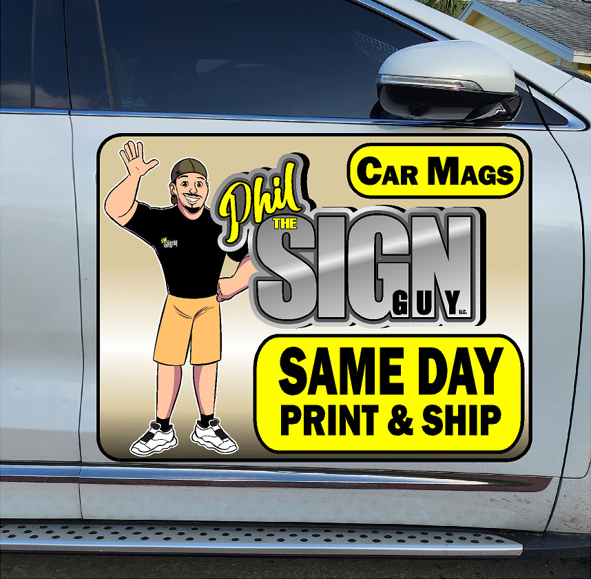 2 PACK – 18×24 INCH CUSTOM CAR MAGNETS MAGNETIC AUTO TRUCK SIGNS MADE IN THE USA