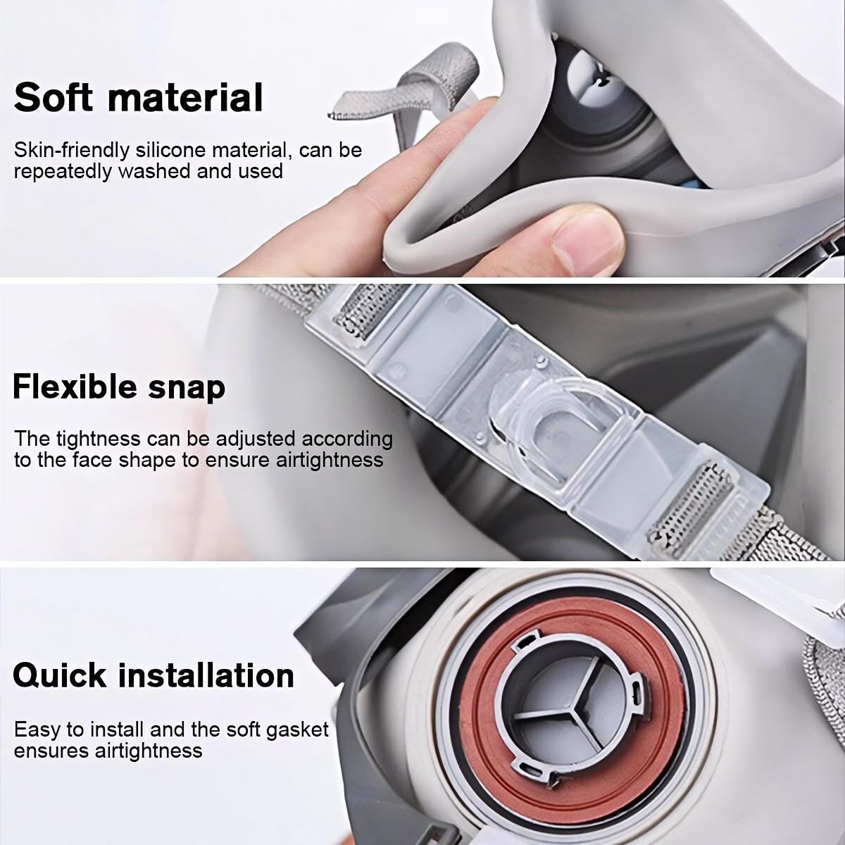 PRO 6200 Half Face Gas Mask Cover Painting Spraying Respirator Work Facepiece