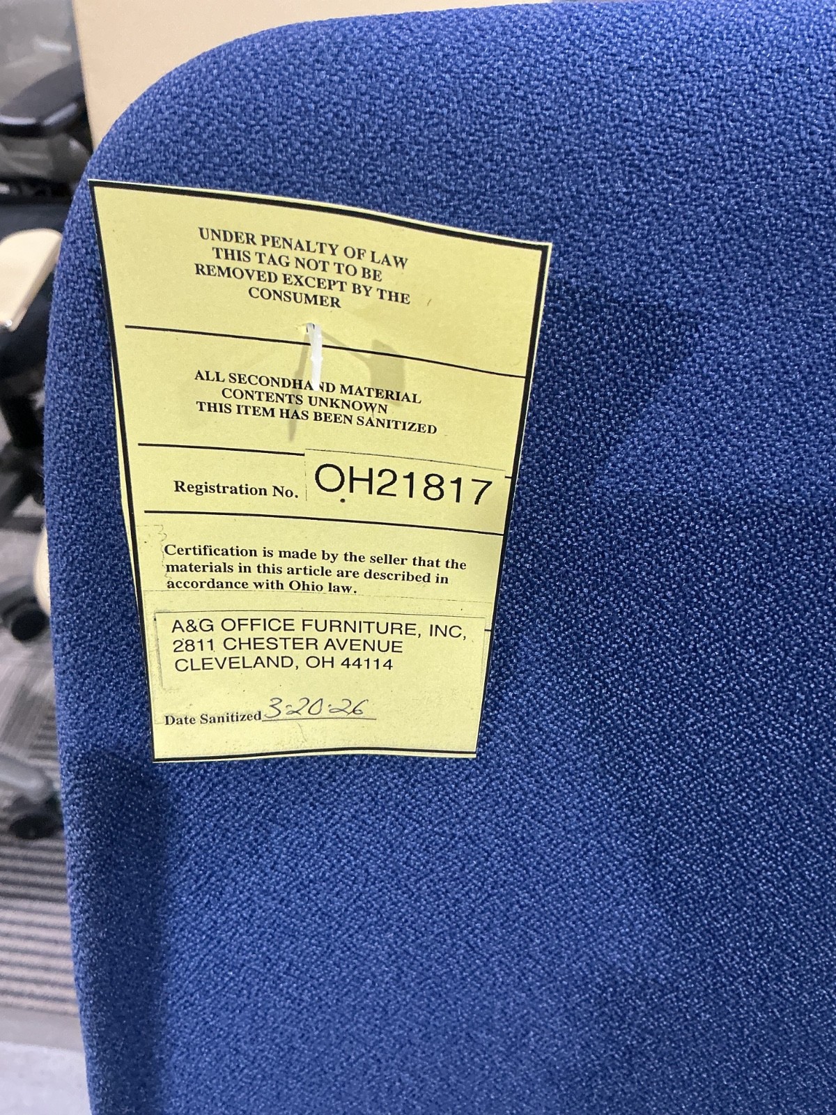 Steelcase Amia Office Chair w/ Blue Fabric and Gray Frame