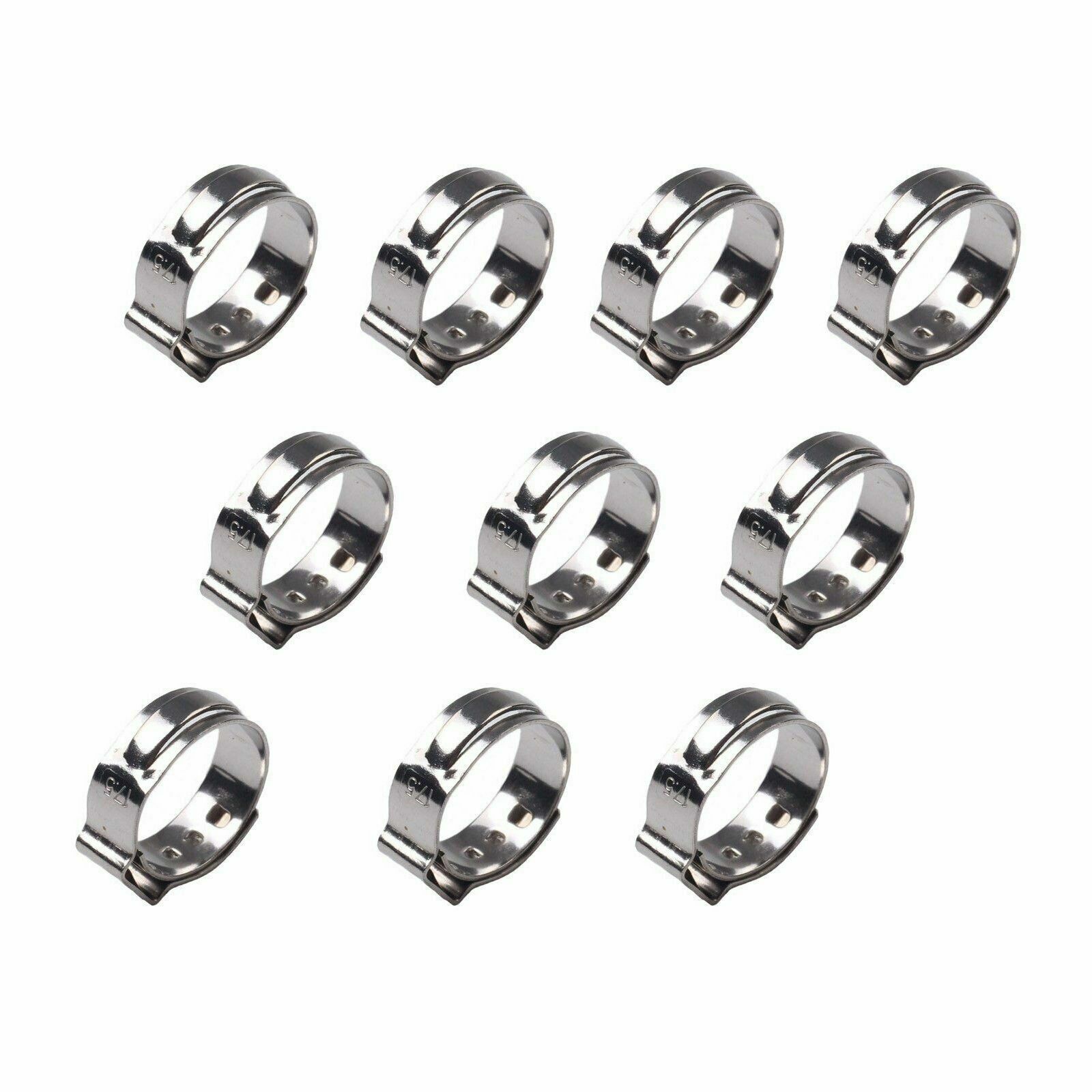 20 Pieces Stainless Steel 1/2″ PEX Ear Clamp Cinch Rings Crimp Pinch Fitting