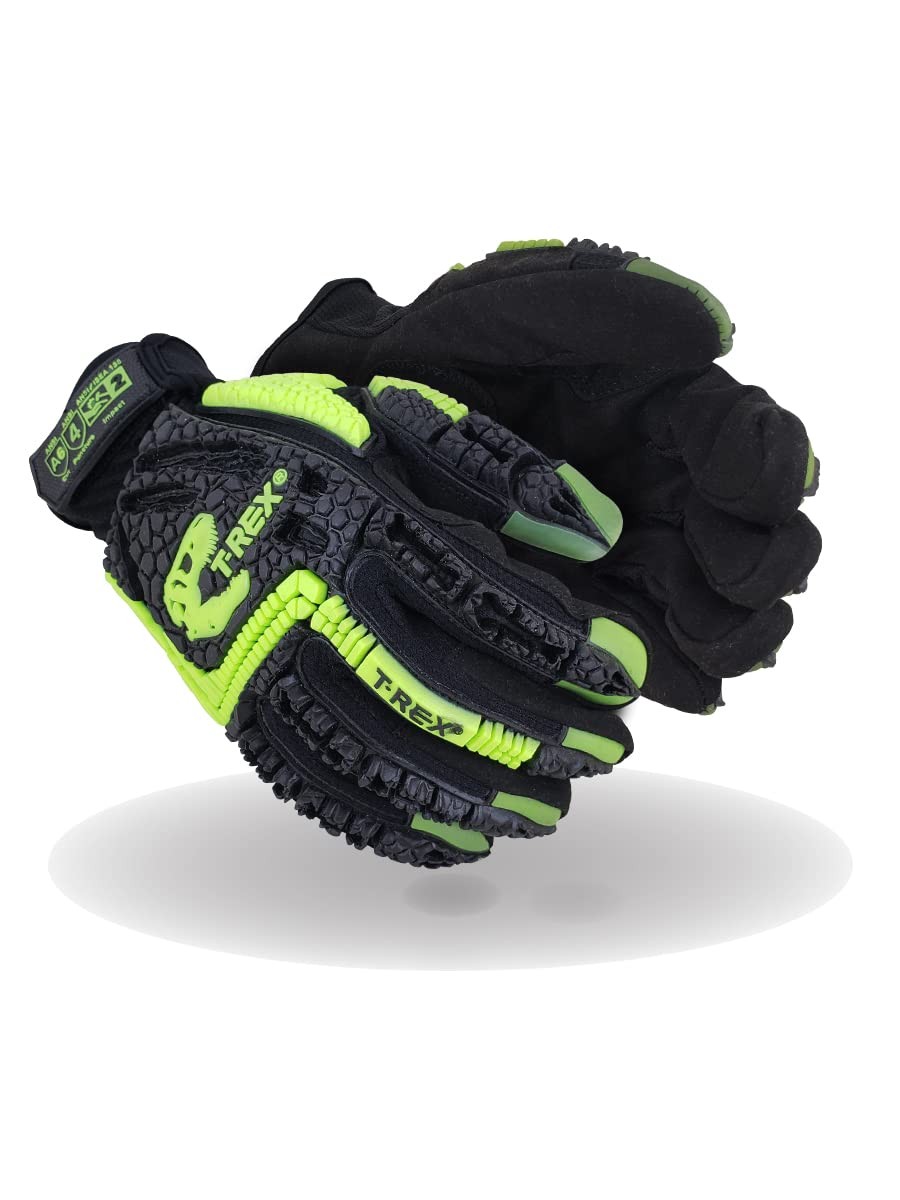 Magid T-Rex Windstorm Series Ansi A6 Syntec Palm Impact Gloves 2 Pairs Size