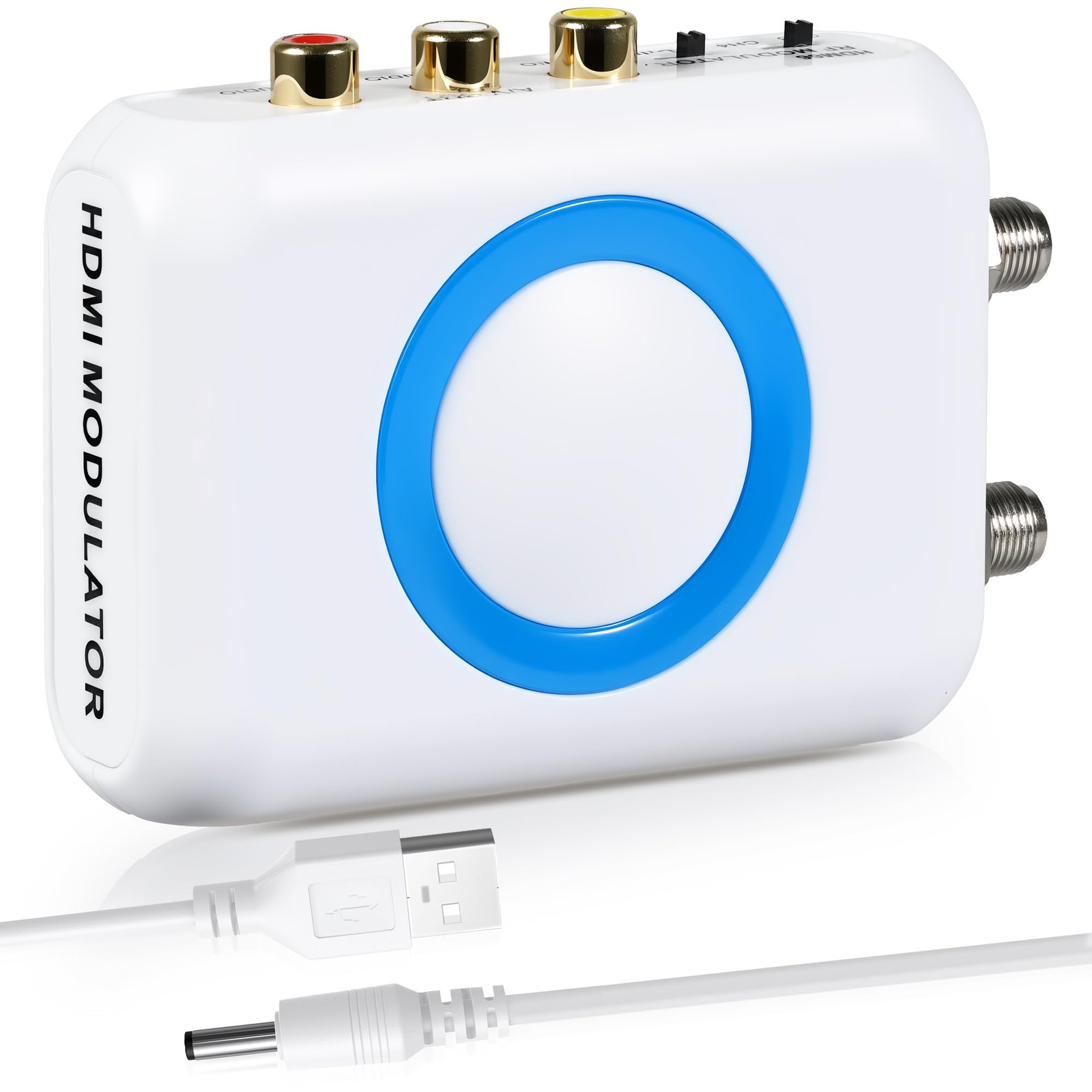 HDMI to Coaxial RCA RF Converter, HDMI to VHF RF Modulator Adapter to AV Conv—