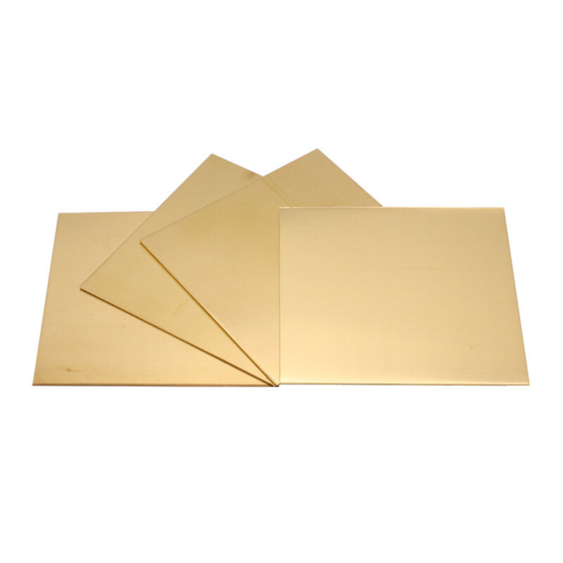 H62 Brass Sheet 0.5mm to 6mm Thickness DIY Copper Plate Durable Multiple Sizes