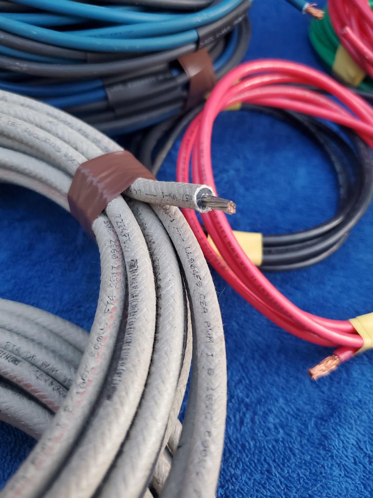 Mixed Lot Power Wire 9 Lbs Stranded Copper Insulated THHN THWN 10,6,4 Awg
