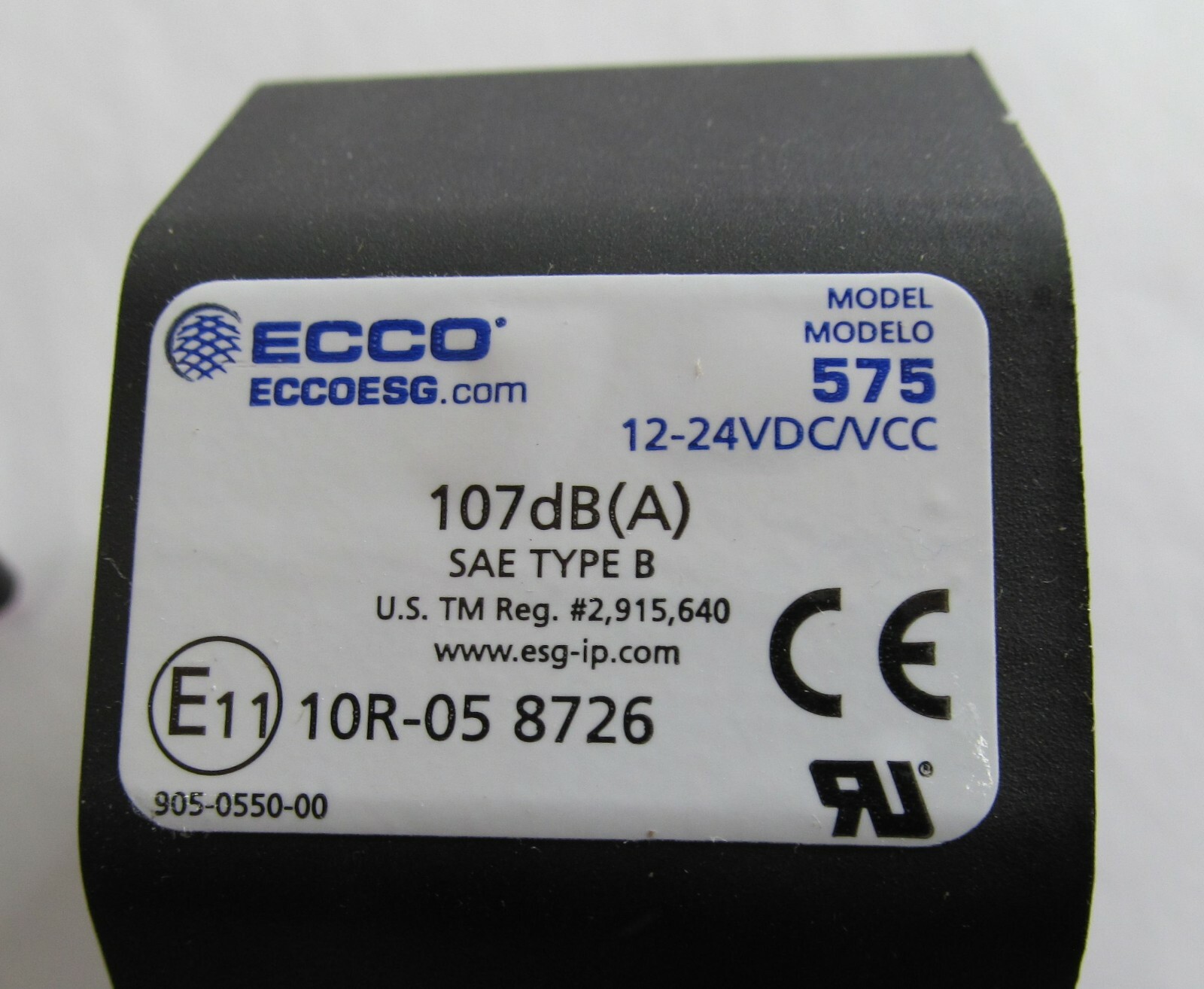 ECCO 575/ OEM JLG 8270621 BACKUP ALARM 107dB 12V-24 VDC/VCC FORKLIFT/ ARIAL LIFT