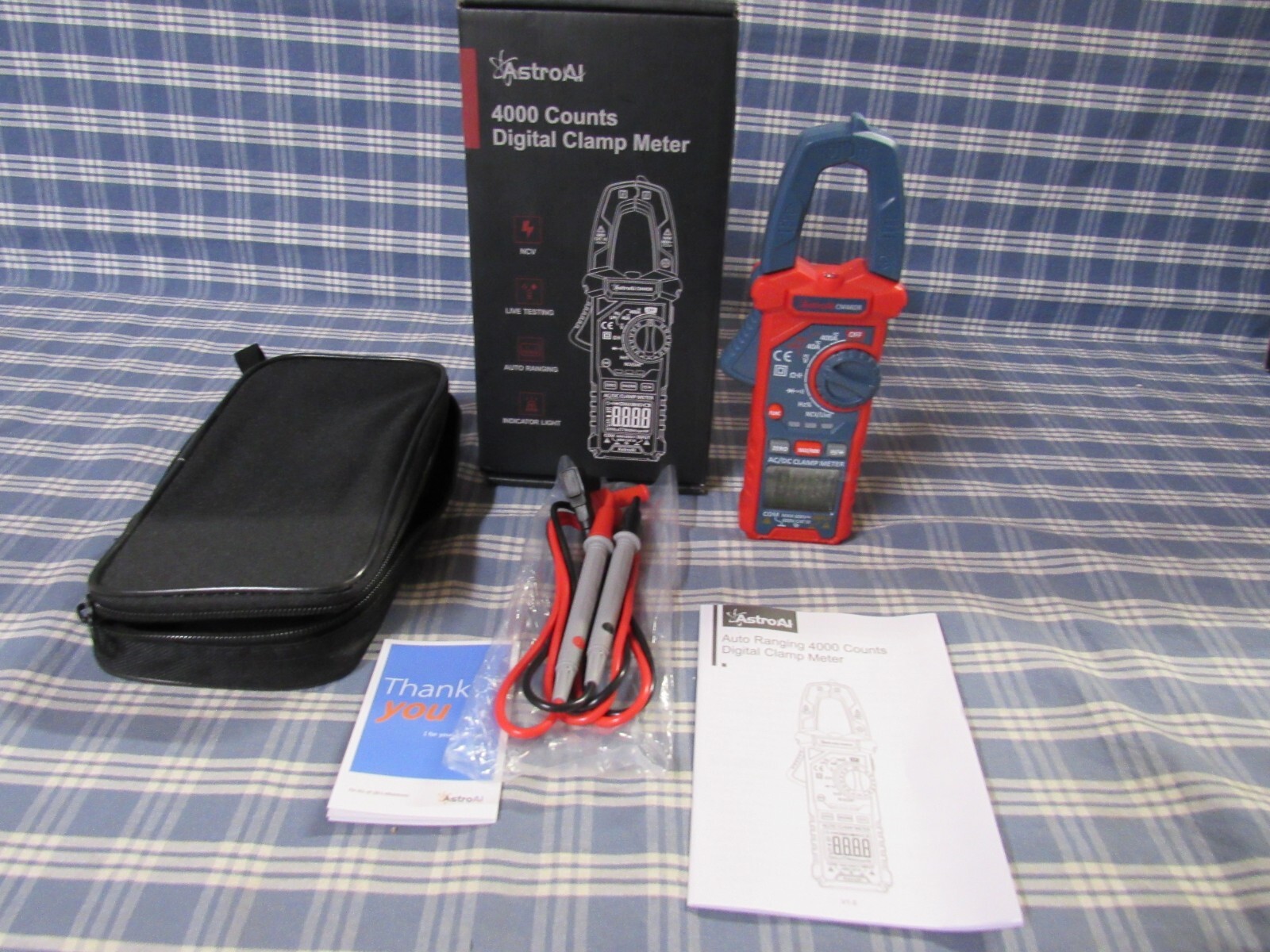 Astroai 4000 Counts Digital Clamp Multimeter (New Open Box) FREE SHIPPING