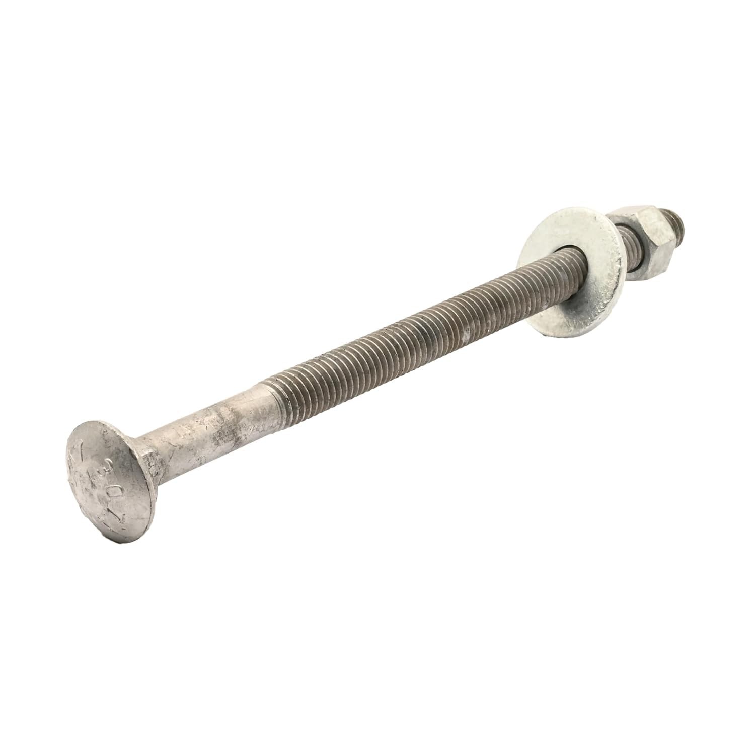 5/8”-11 x 7” Hot Dipped Galvanized Carriage Bolt Kit w/ Nuts & Flat Washers—25x