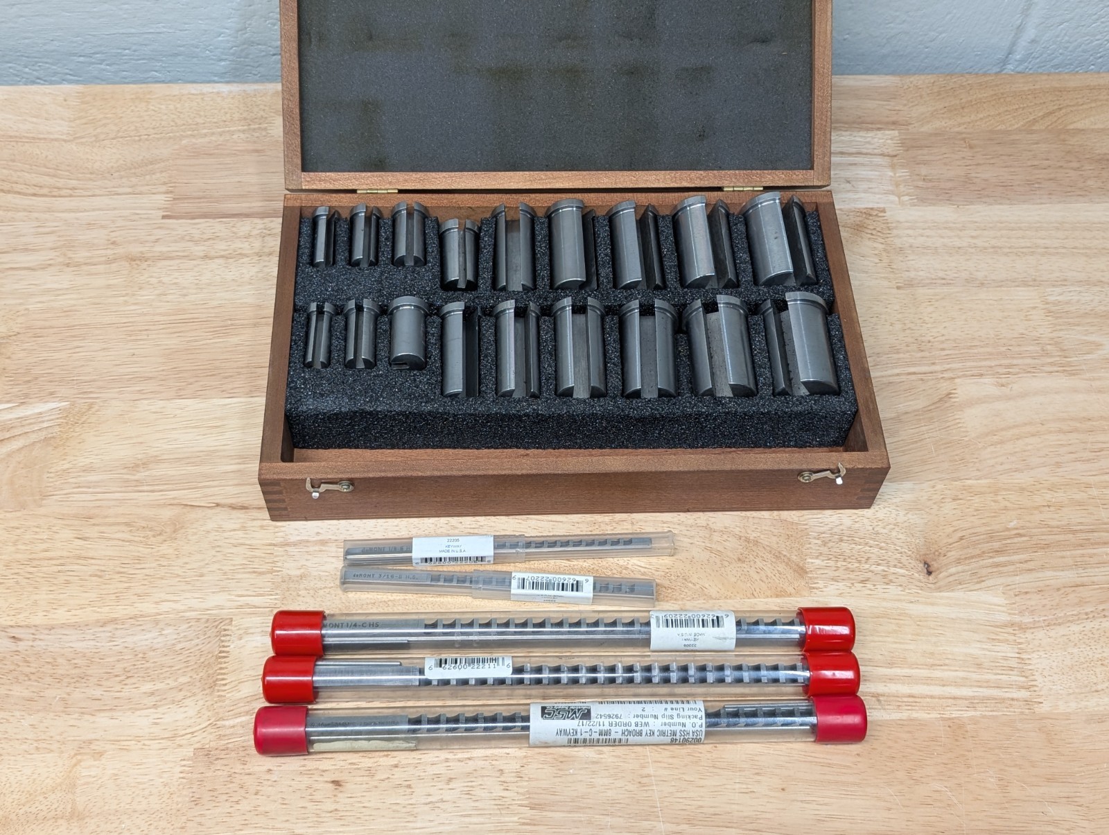 Dumont 10-10A Keyway Broach Set – Complete Set + 2 Extra Broach