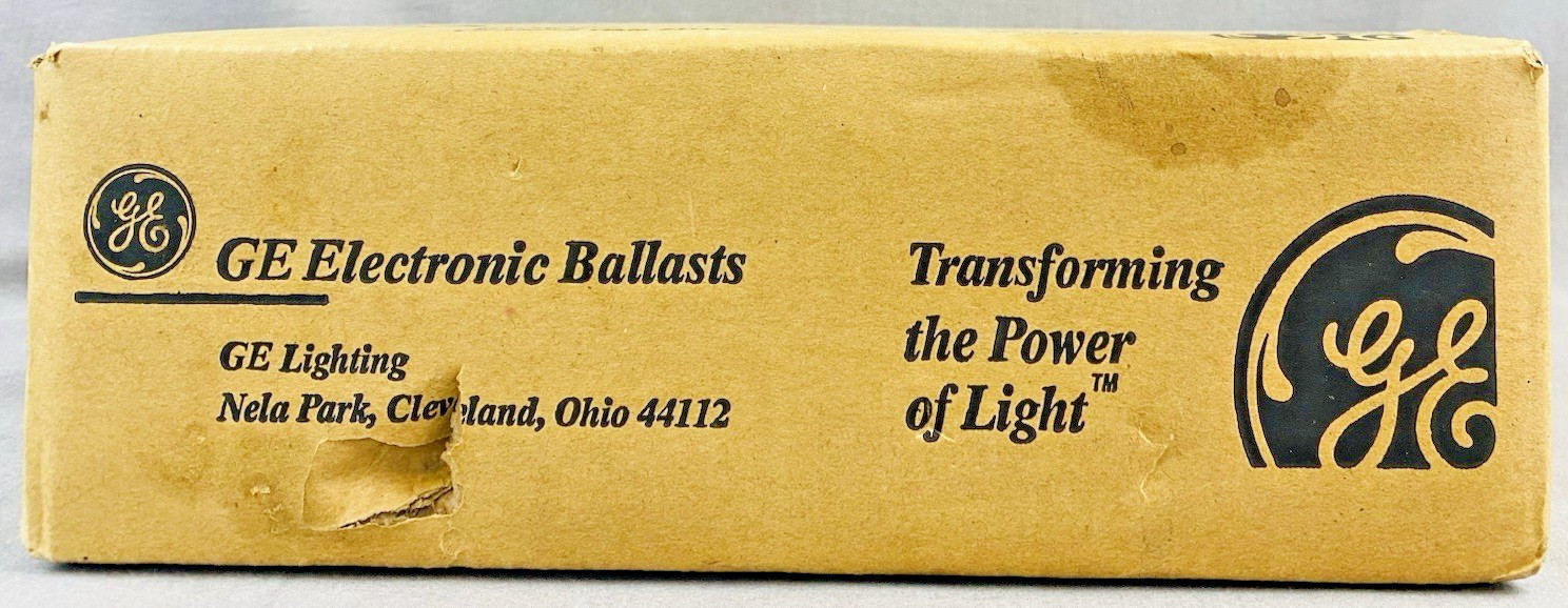 NEW BOX OF 10 GE 29675 GE-232-MV-PS-H Electronic Ballasts; 2 Lamp, T8, 120-277V