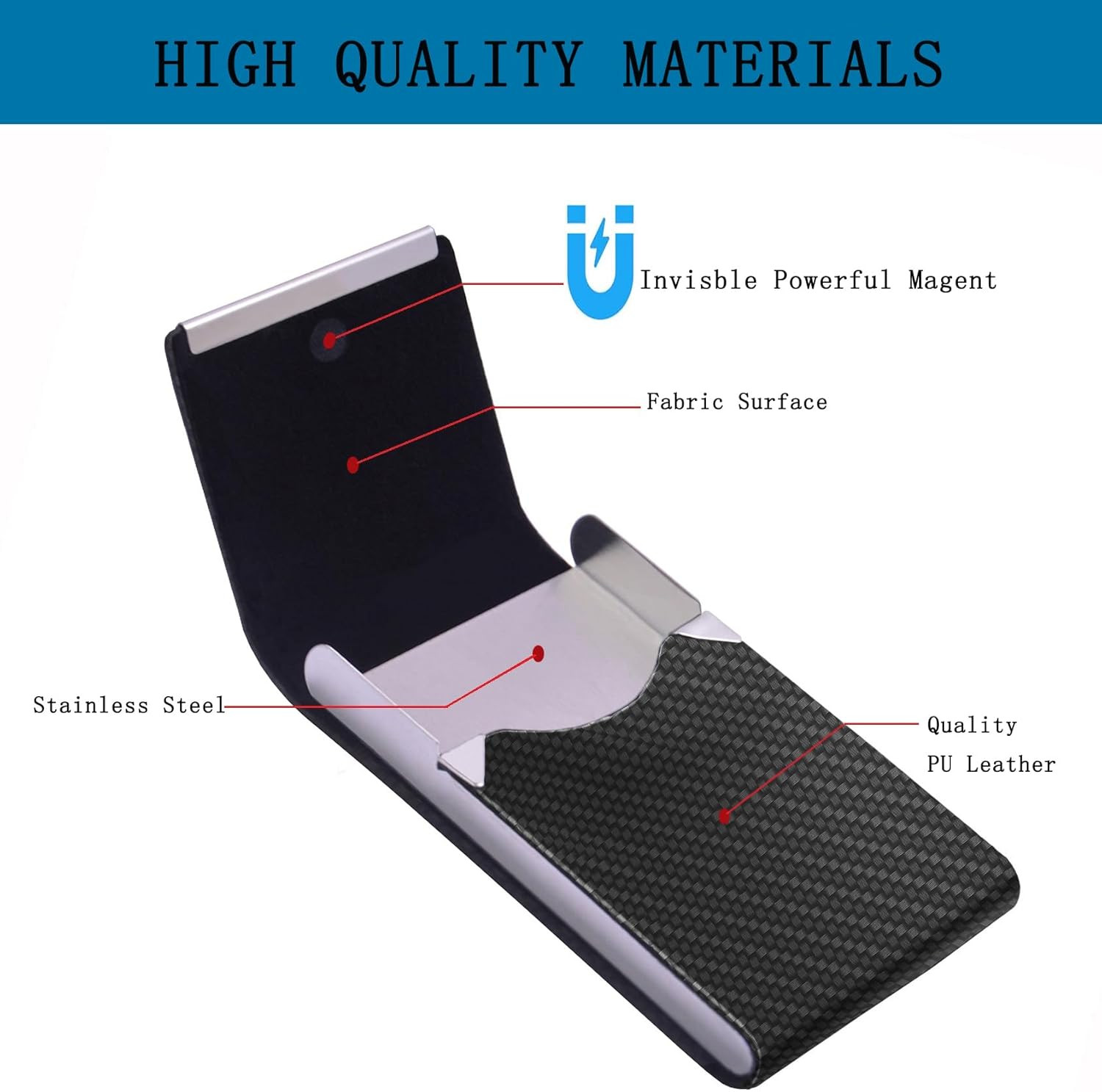Business Card Holder with Ultra Slim Design,Business Card Case with Premium PU L