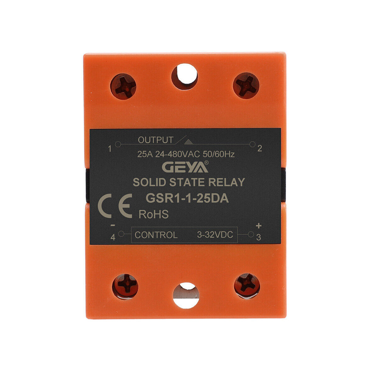 GEYA Solid State Relay Module SSR-10/25/40/60/80/100/120DA 3-32VDC to 24-480VAC