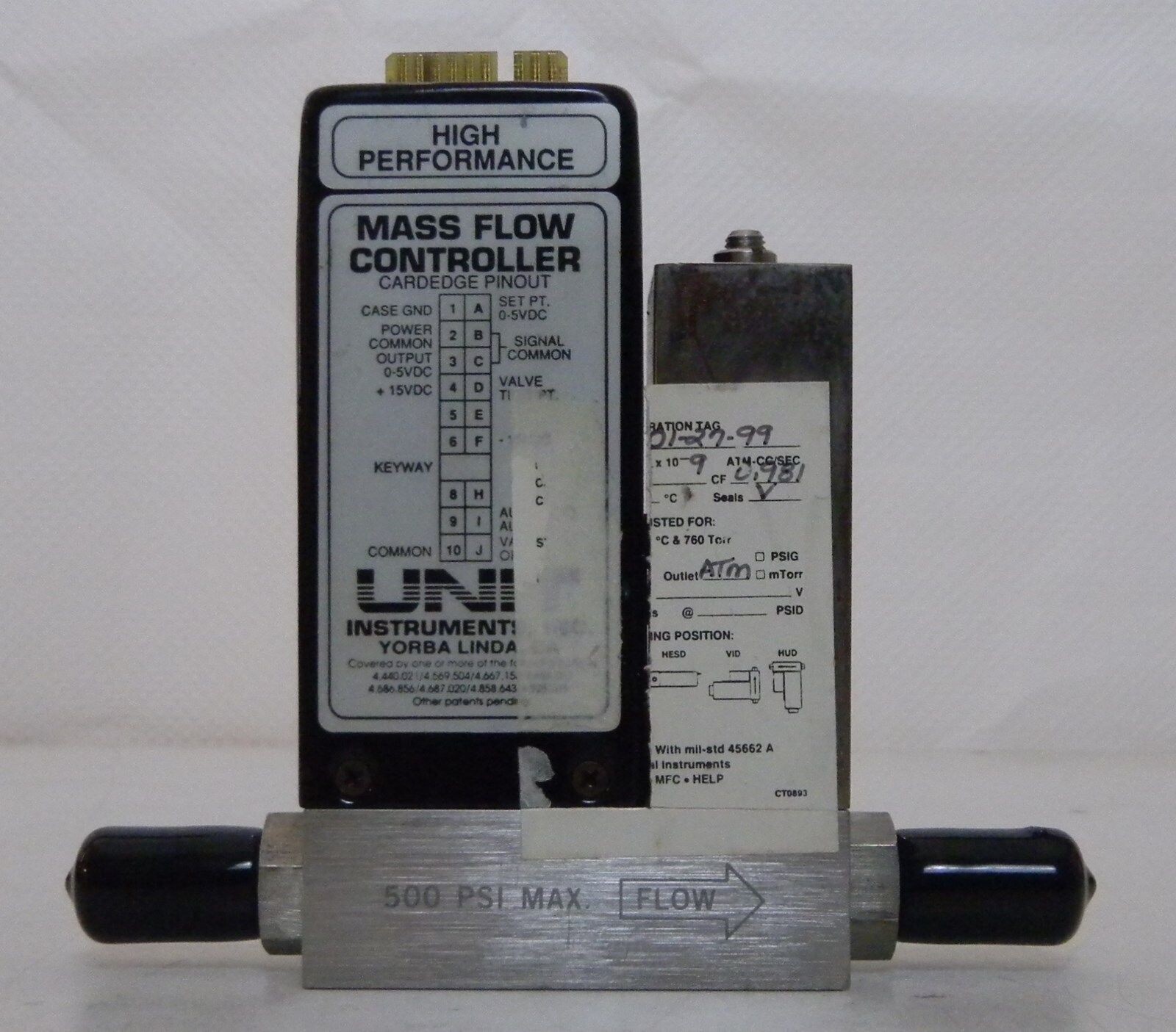Unit UFC-1110A Mass Flow Controller, Gas- O2, Range- 15 SLM, Used