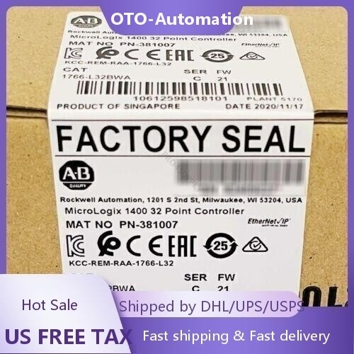 NEW 1766-L32BWA MicroLogix 1400 32 Point Controller AB 1766L32BWA US Free Tax