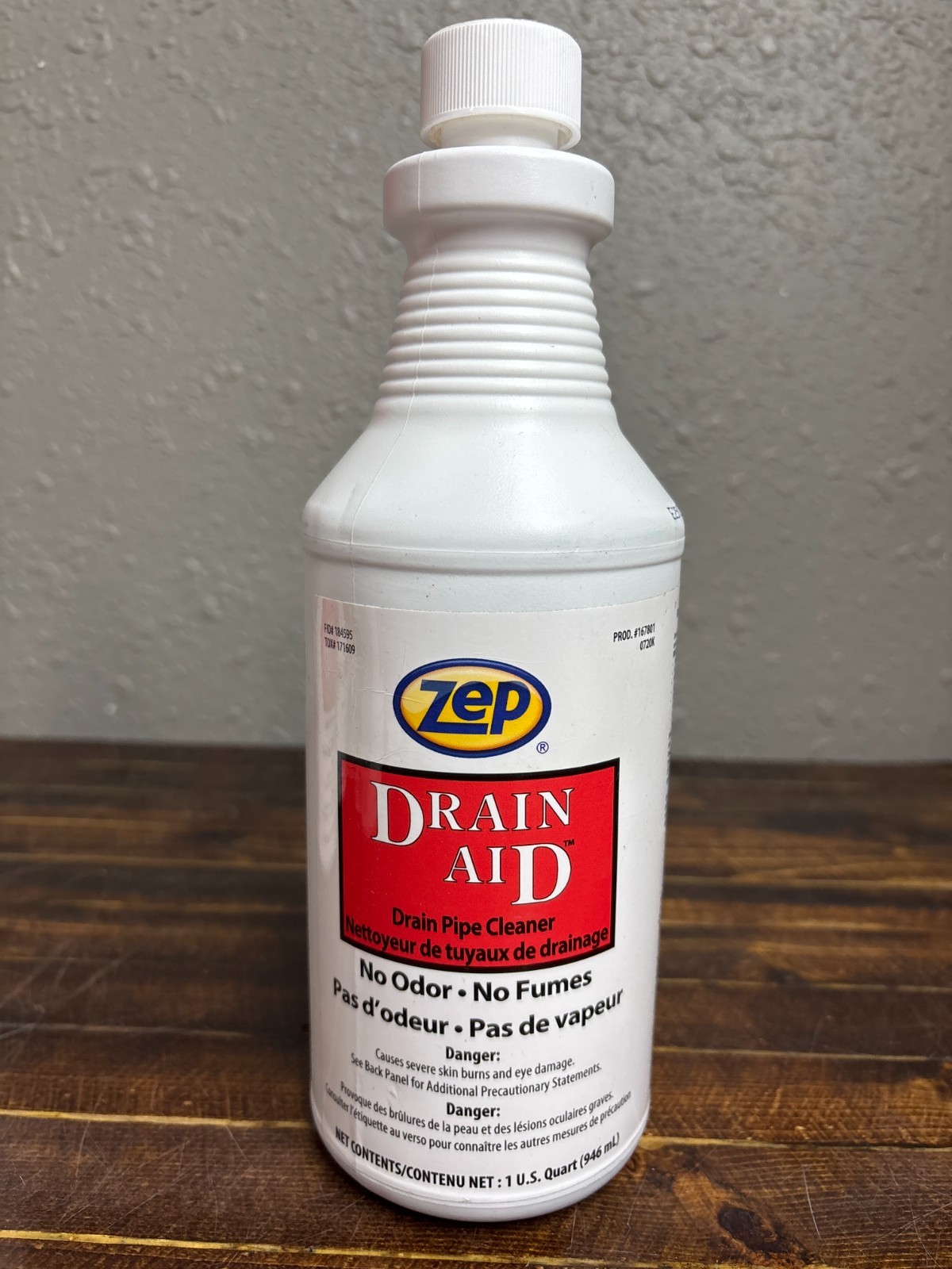 2 Pack Zep Drain Aid Drain Pipe Cleaner No Odor & No Fumes1 Quart 32 oz