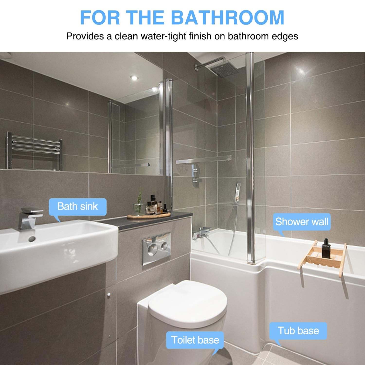 Clear Caulk Tape Self Adhesive Waterproof, Transparent Kitchen and Wall