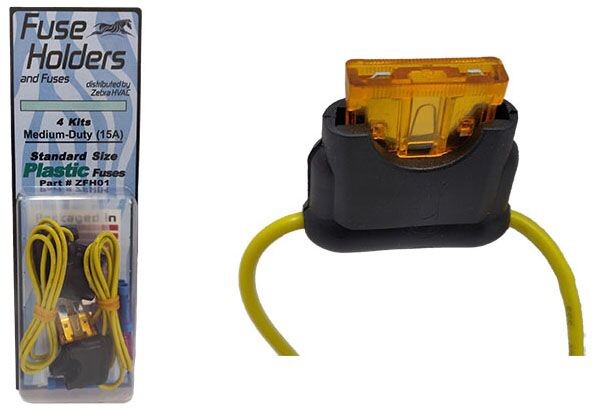 Zebra Instruments ZFH01 5A Fuse Holder For 15A Fuse With 8-Crimp Terminal