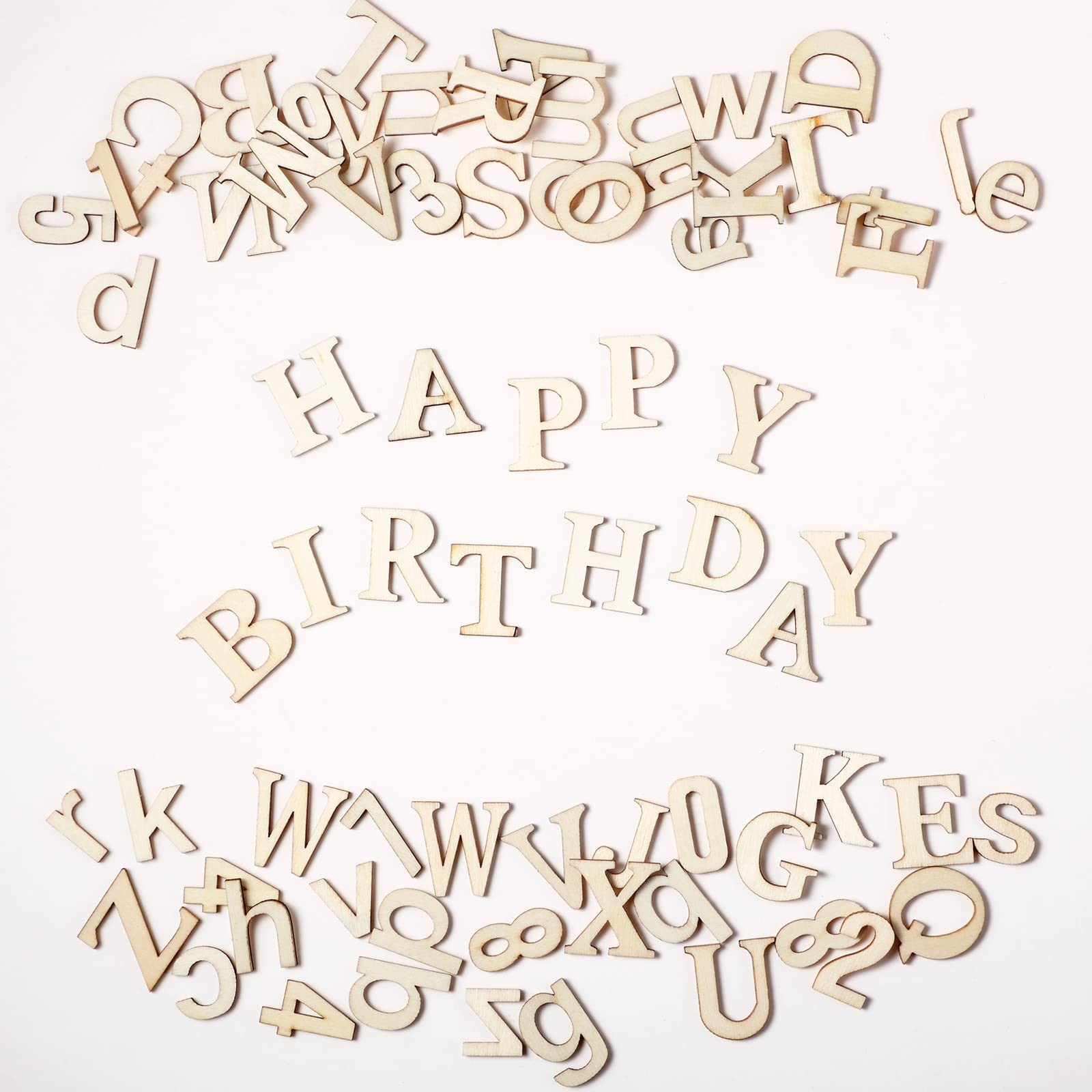 Blulu 248 Pcs 1 Inch Wood Alphabet Letters approx. 1 x 1 inch, Color