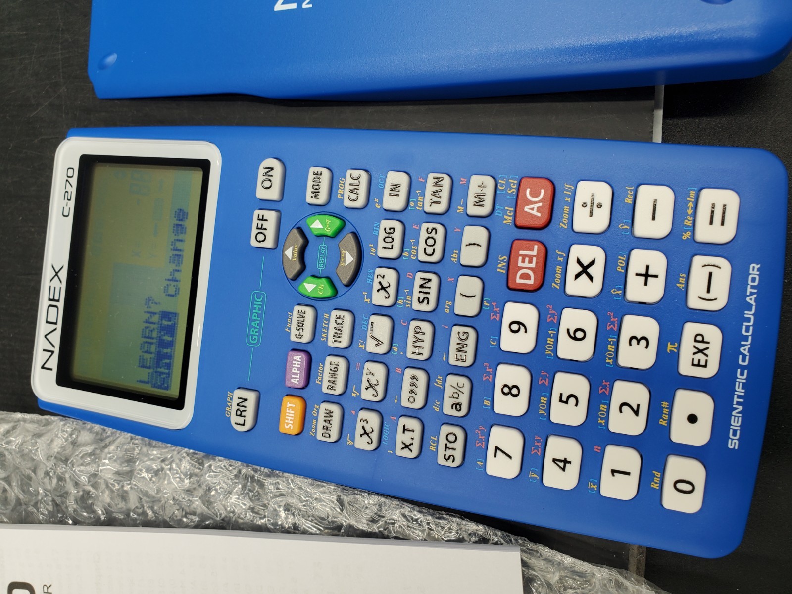 Nadex Dark Blue Scientific Calculator Model C-270 New Open Box Ships Free