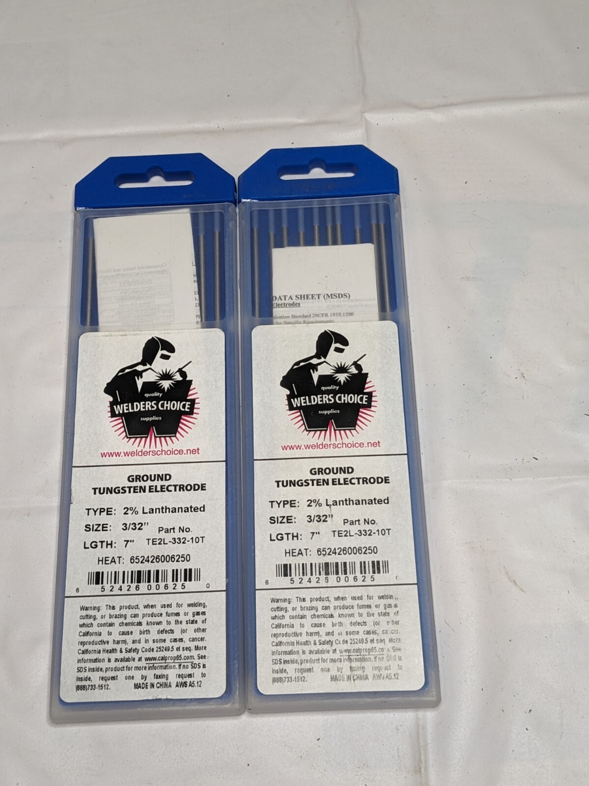 Welder's Choice Ground Tungsten Electrode 3/32" x 7" Qty 20 TE2L-