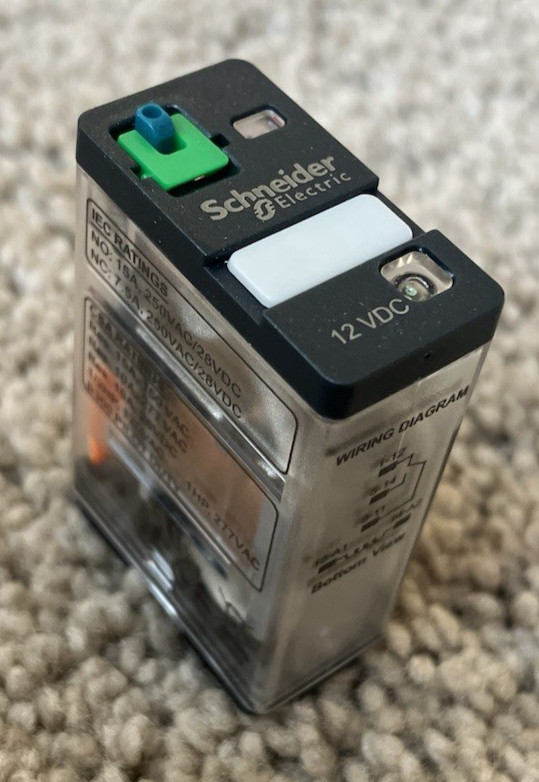 Schneider 781XAXRM4L-12D Power Relay, 15 Amp, 12 VDC Coil, SPDT **QTY**
