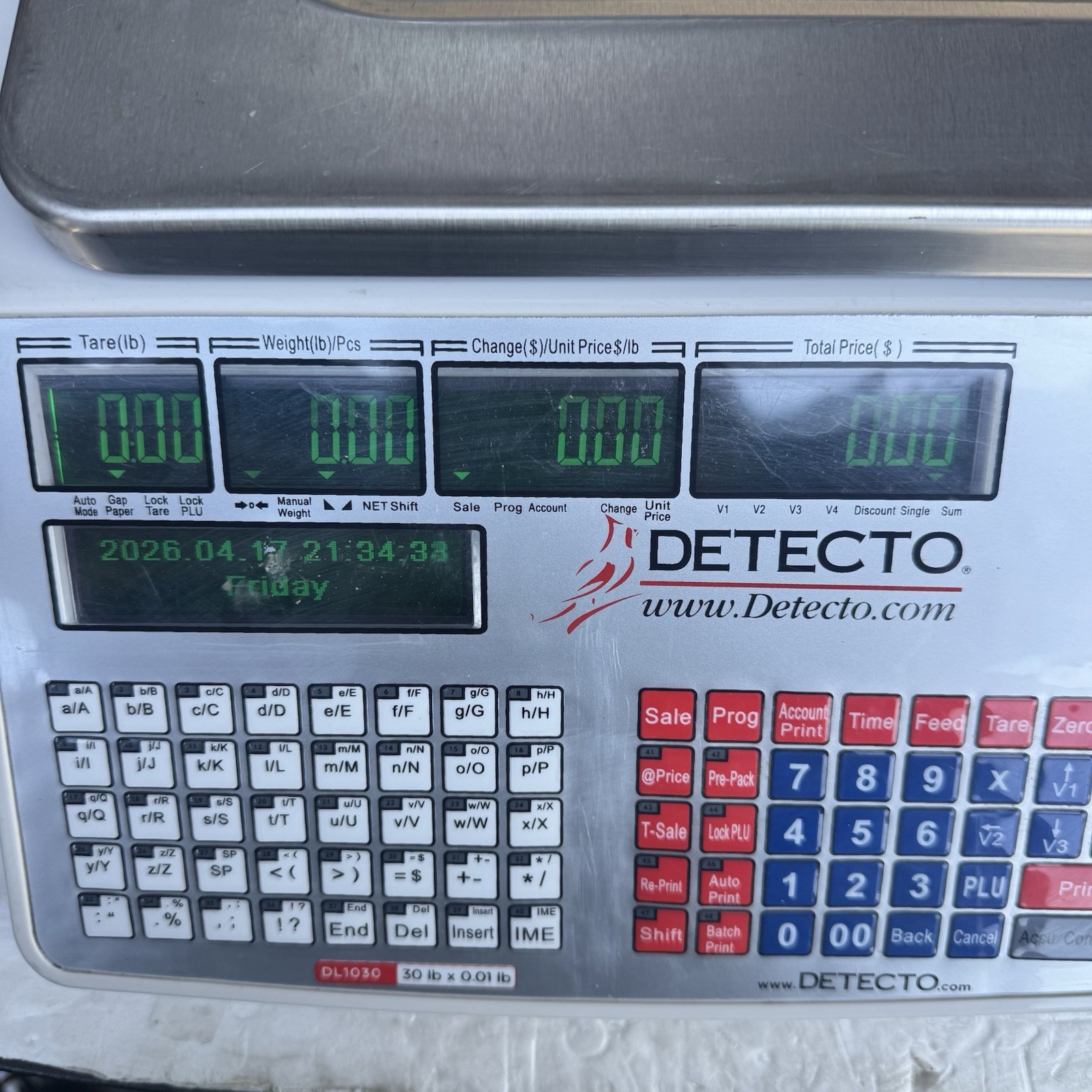 Detecto DL1030 – Price Computing Scale with Integral Printer. 30 lb X 0.01 lb
