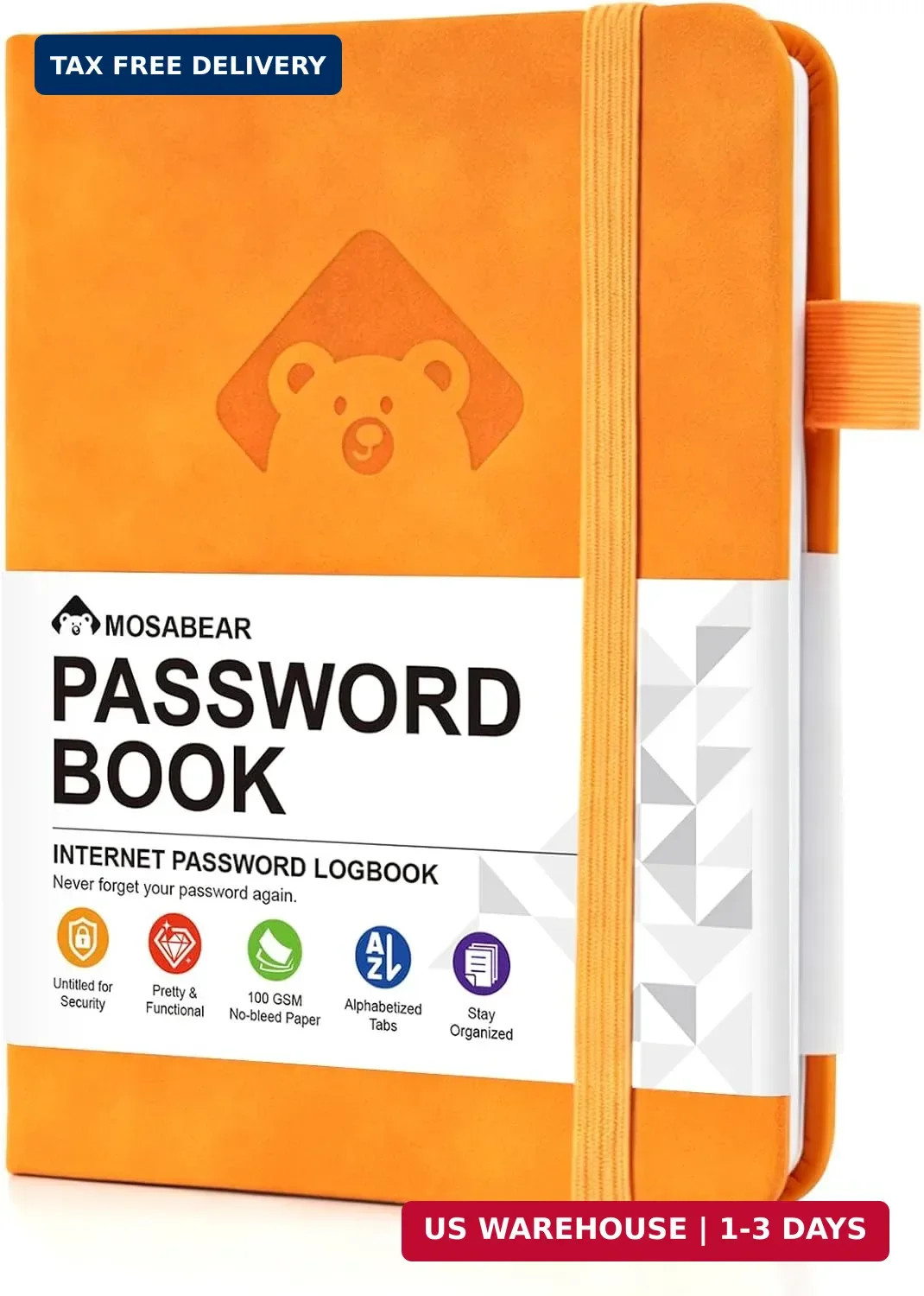 Password Book with Alphabetical tabs Internet Address Organizer Logbook Small Po