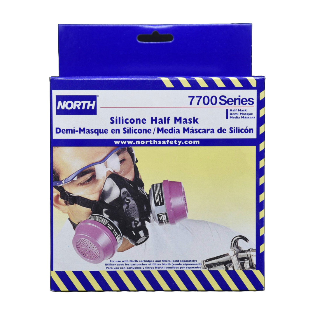 North Safety 7700 Series Silicone Half Mask Respirator – Large