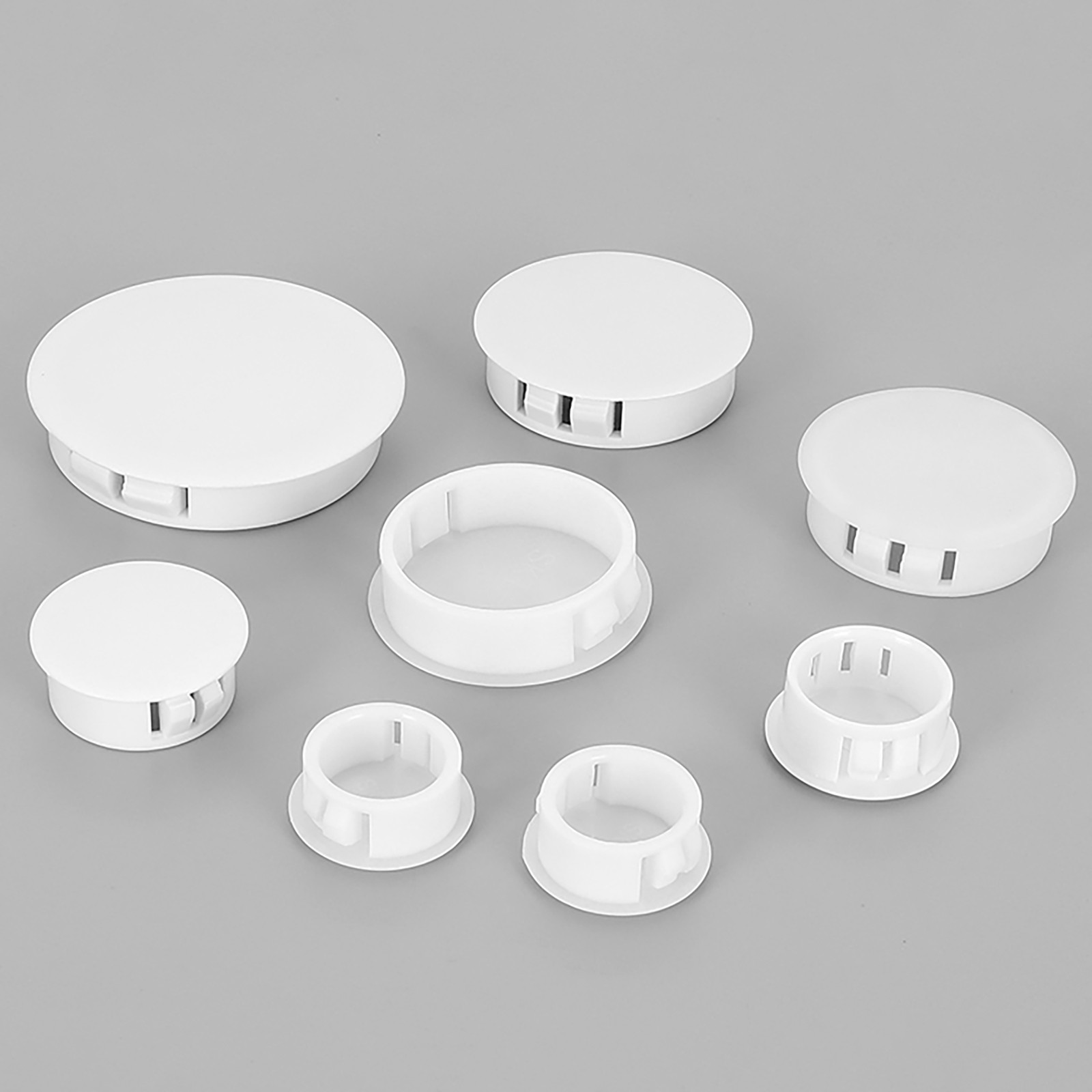 Hole Plugs Round White Plastic Blanking Masking Finishing Inserts Bung End Caps
