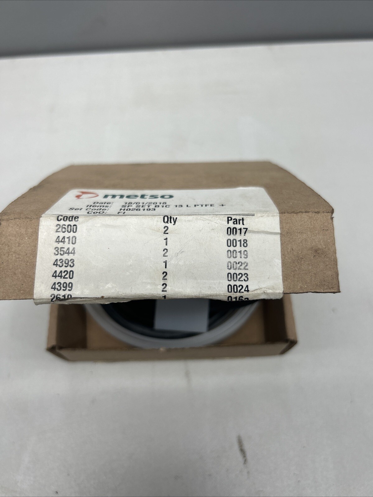 METSO SP SET B1C 13 L PTFE + VITON HIGH TEMP SERVICE KIT Set Code: H026193