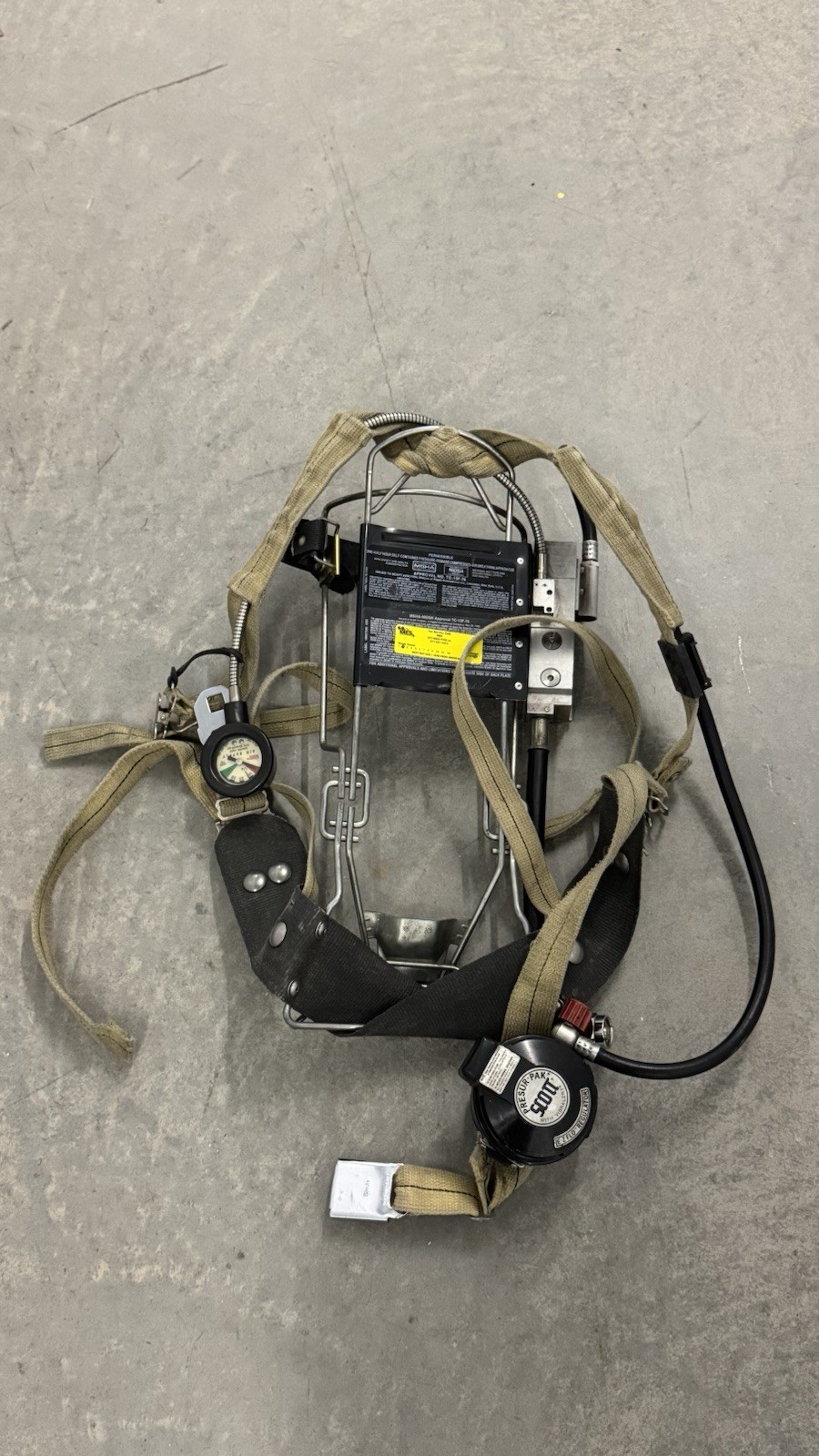 Scott Air-Pak 4.5 SCBA Harness Backpack w/ E-Z Flo Regulator VibraAlert