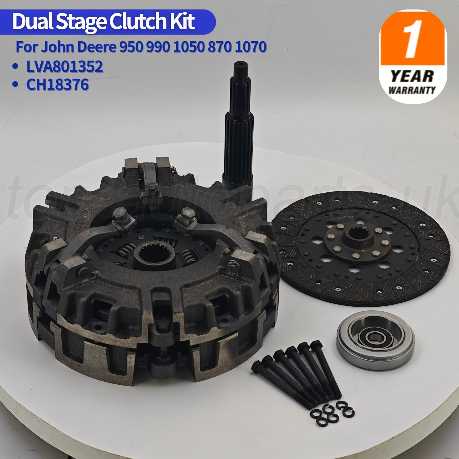 LVA801352 Dual Stage Clutch Kit for John Deere 950 990 1050 870 1070 CH18377