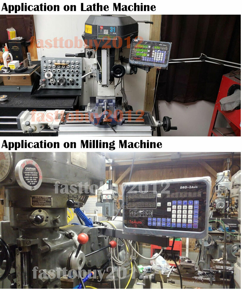 ToAuto Digital Readout DRO Display 5µm Linear Scale Glass Sensor Lathe Mill EDM