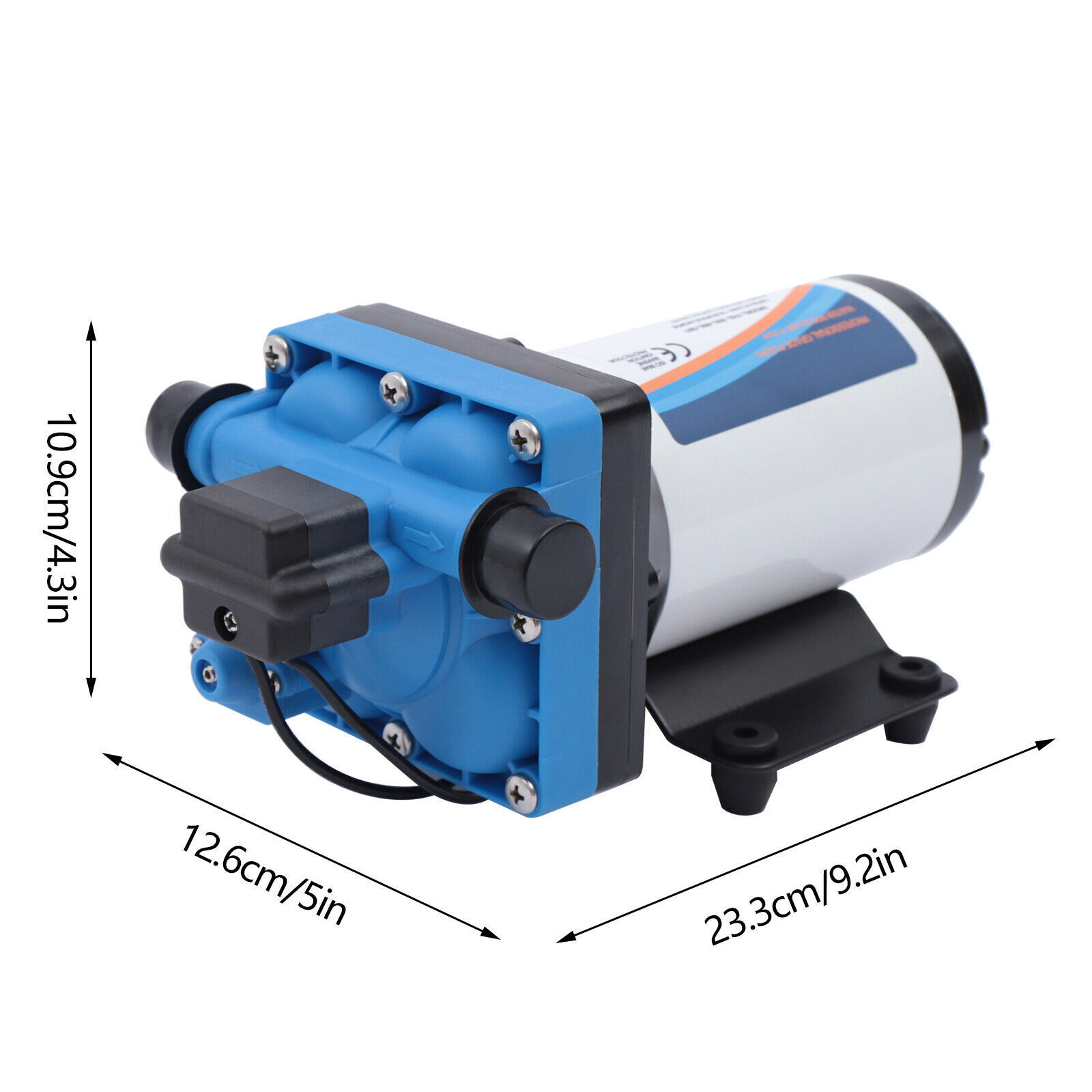 110V Self Priming Water Pressure Diaphragm Pump 55 PSI for Home/Caravan/Marine