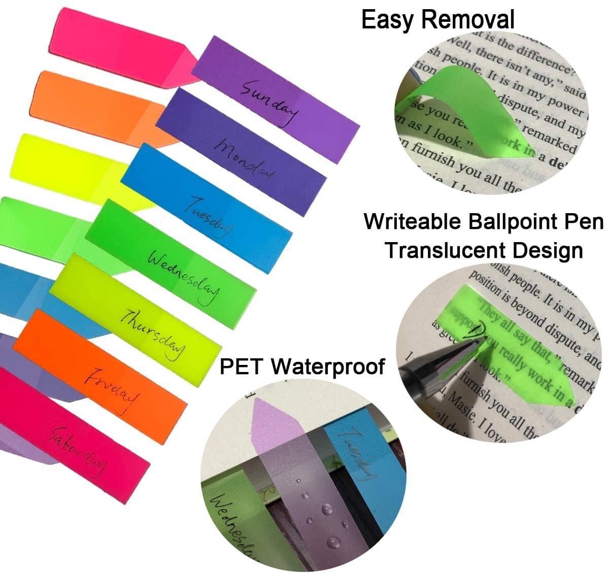 560PCS Page Markers Sticky Index Tabs Book Annotation Bookmark Notes Small Po…