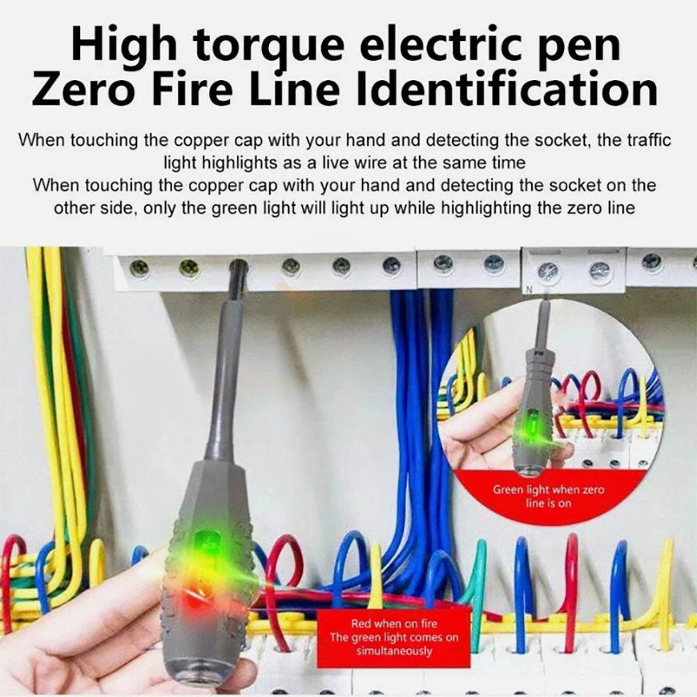1/2Pc AC DC Non-Contact Voltage Tester Pen 12-220V Electric Volt Detector Sensor