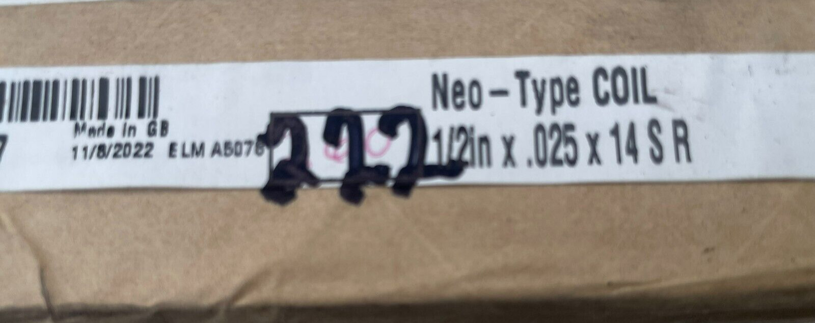 Lenox Band Saw Blade Neo-Type Coil 222′ x 1/2″ x .025 x 14 S R, 4118NEC12127