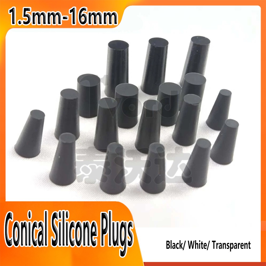 1.5-16mm Conical Silicone Plugs Solid Silicone Rubber Stopper Blocking Stopper