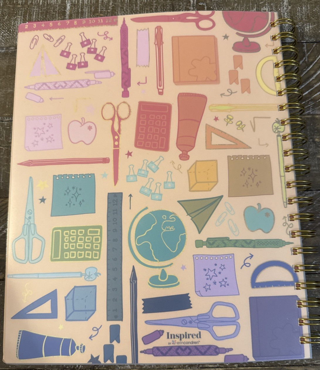 Inspired By Erin Condren Teacher Lesson Planner 12 Months-Brand New-SHIPS N 24HR