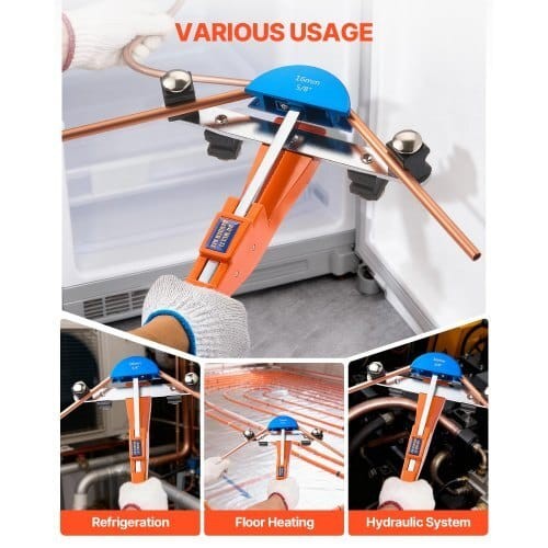VEVOR CT-S999F-C Tubing Bender Kit 1/4 to 7/8 Inch Ratcheting Pipe Bender HVAC