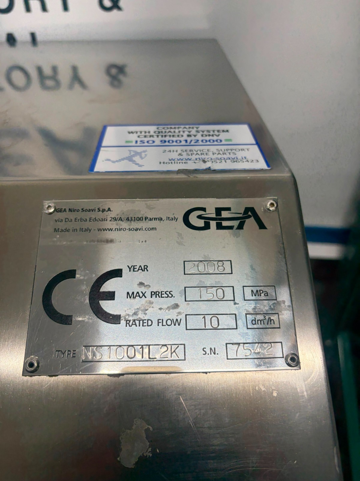 GEA Niro Soavi Homogenizer Combo: Panda Plus & NS1001L2K – Tested Working Great