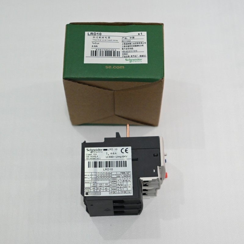 LRD10 1PC New Schneider TeSys Deca thermal overload relay 4 to 6 A class 10A