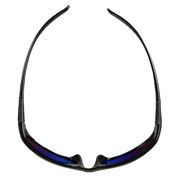 Kleenguard 20543 V40 Hellraiser, Safety Glasses, Anti-Scratch, Blue Lens, Black