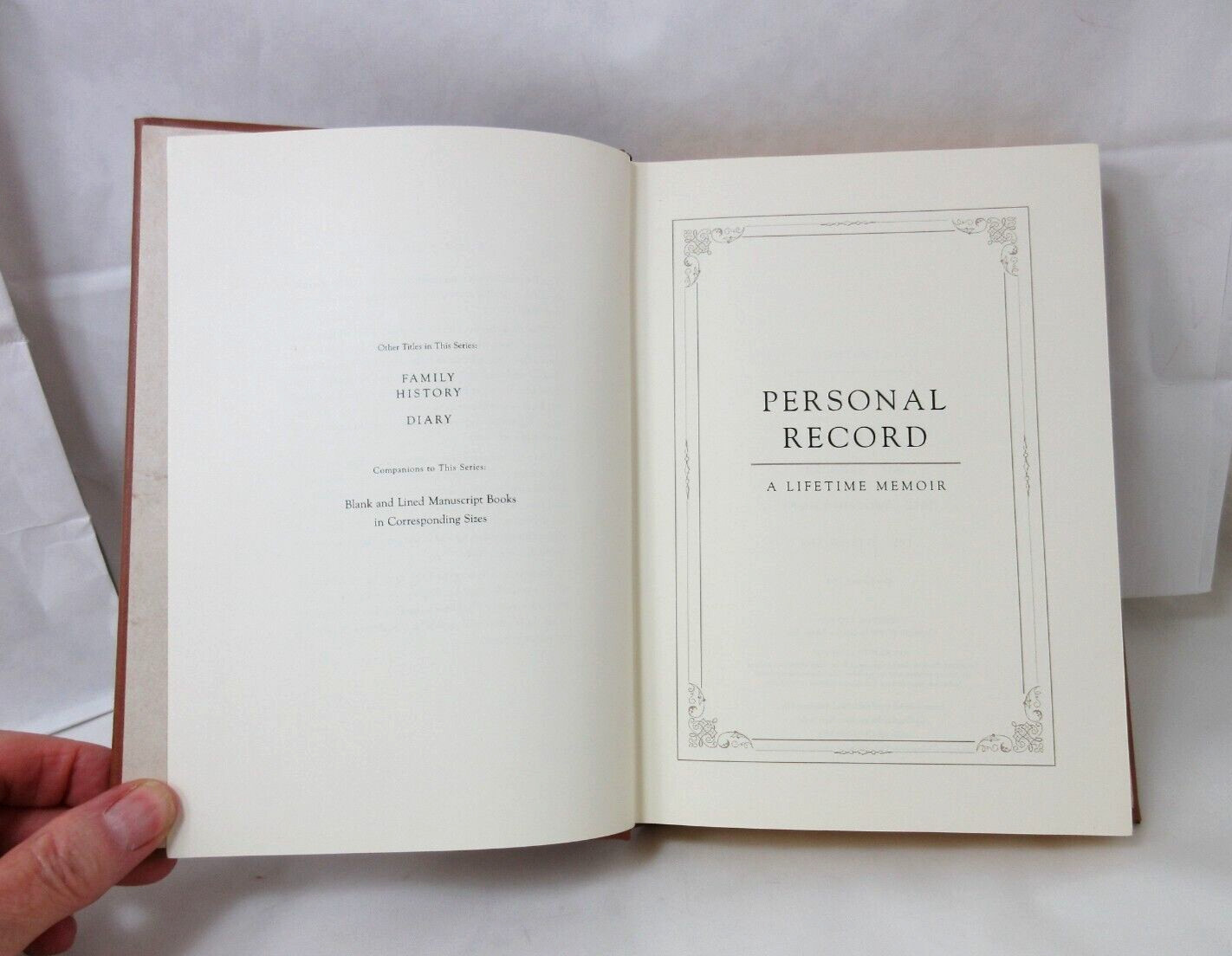 Personal Record: A Lifetime Memoir Heirloom Quality 8″ Leather Journal Levenger