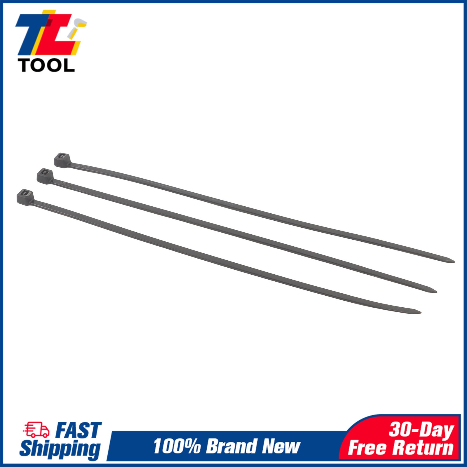 8in 1000pcs Uv Rated Zip Ties 40lb Self-Locking Plastic Cable Ties Width 0.14in