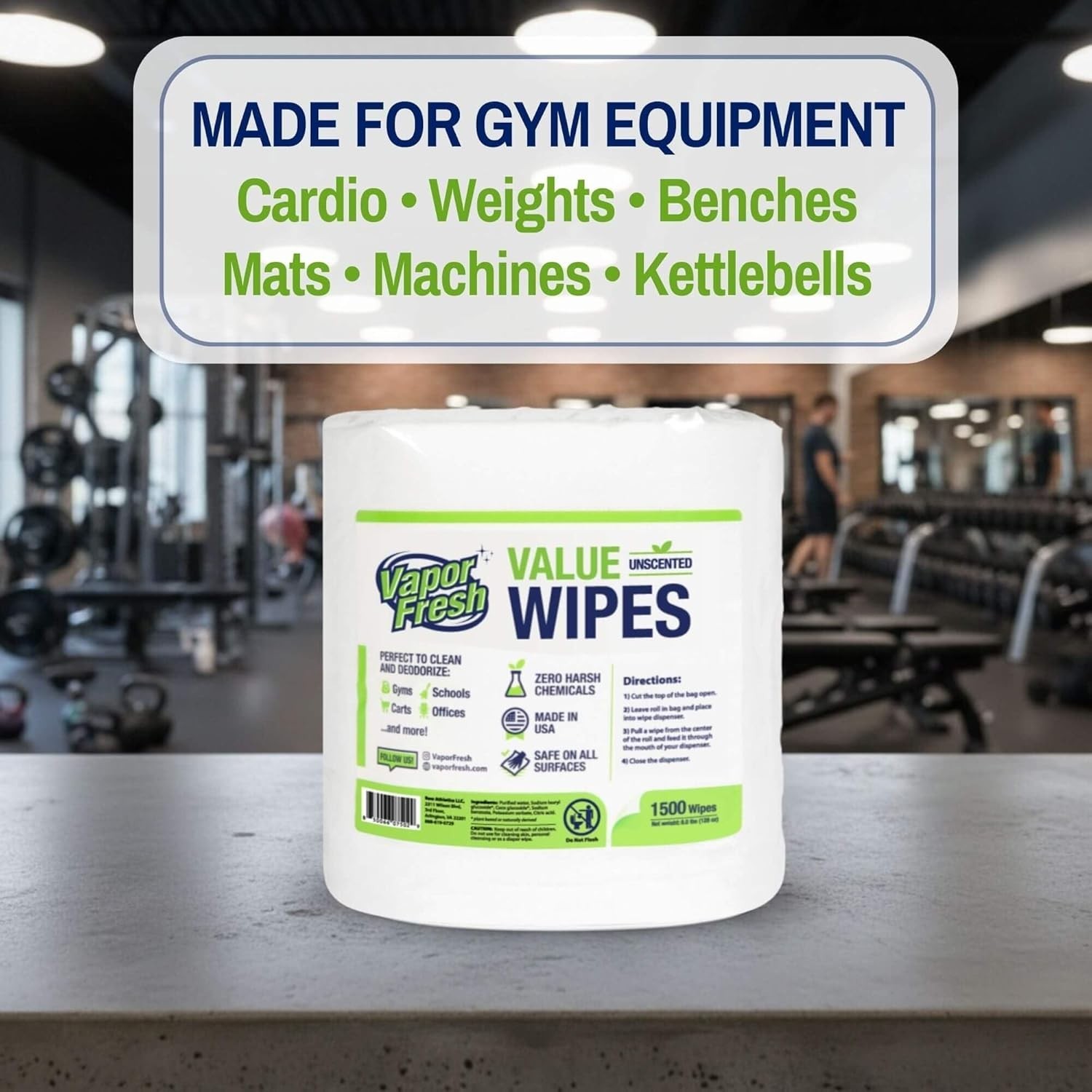 Value Wipes – 1,500 Count x 4 Rolls 6,000 Total Wipes Plant Powered Commercia…