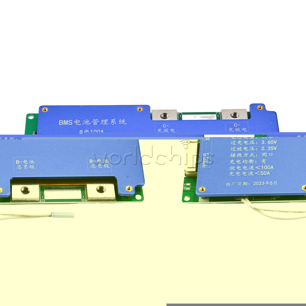 8S 24V / 4S 14.6V100A BMS LiFePO4 Battery Balance Charge Protection Board Module