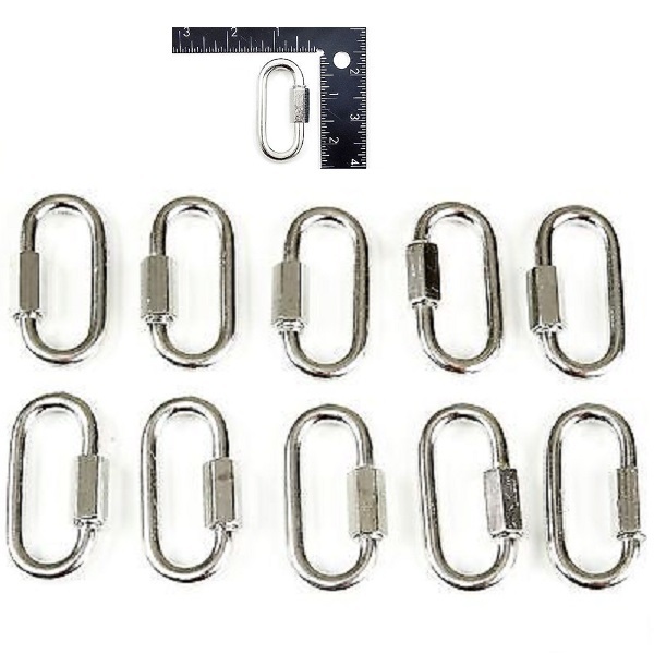 10- 1/4″ Heavy Duty Quick Link Chain Rope Cable Strap Connector 6.3mm